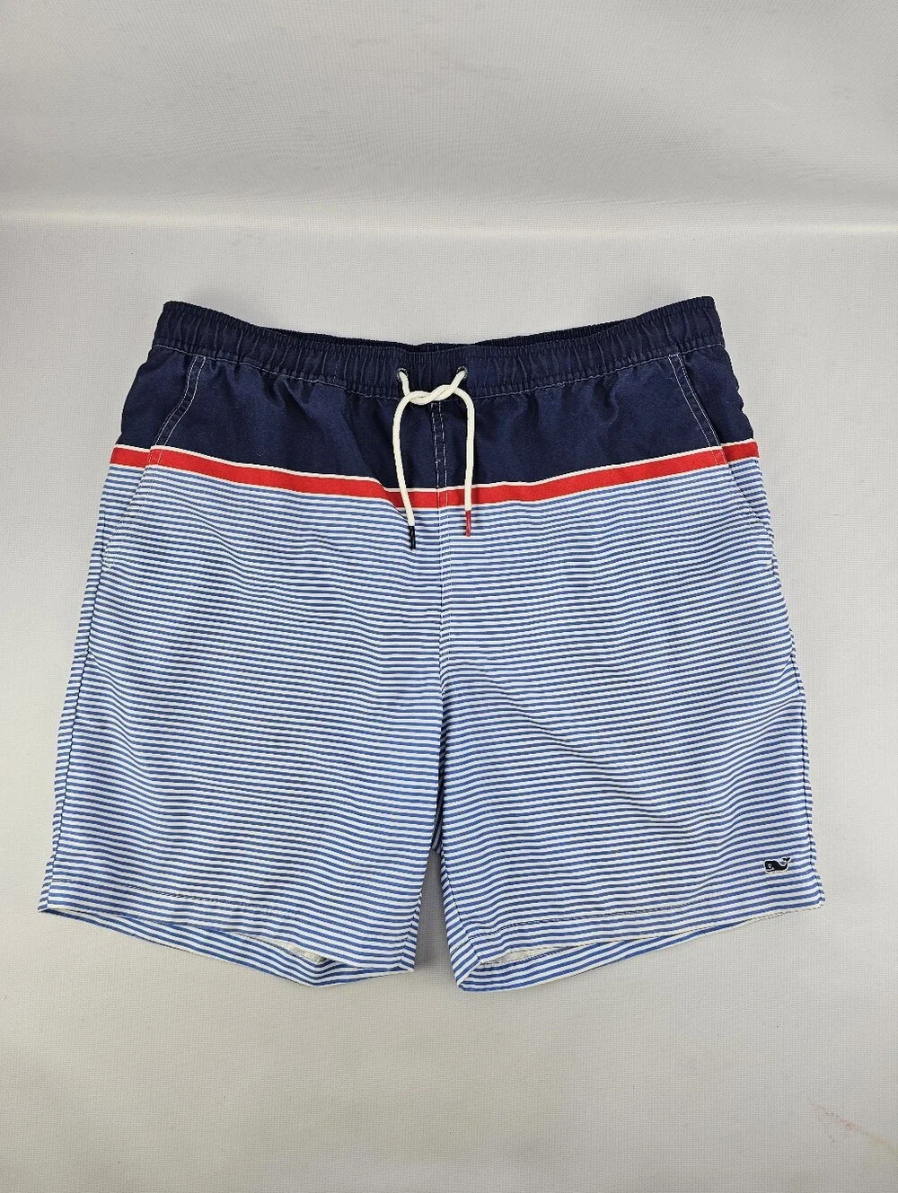Vineyard Vines Blue Striped Swim Trunks Men's Size Medium
